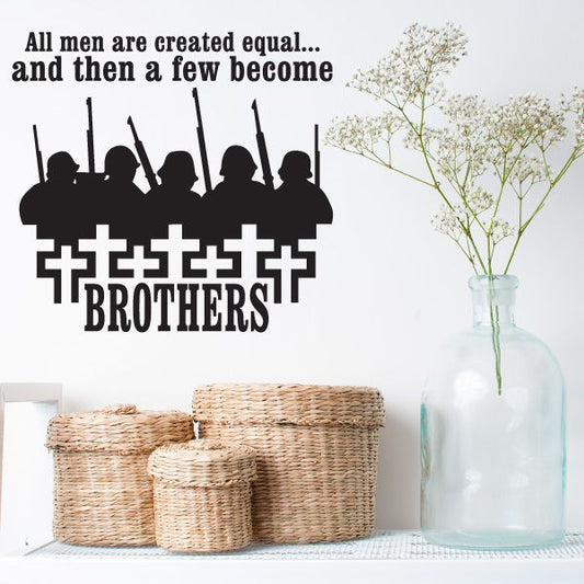 Image of All Men Are Created Equal Crosses Decal