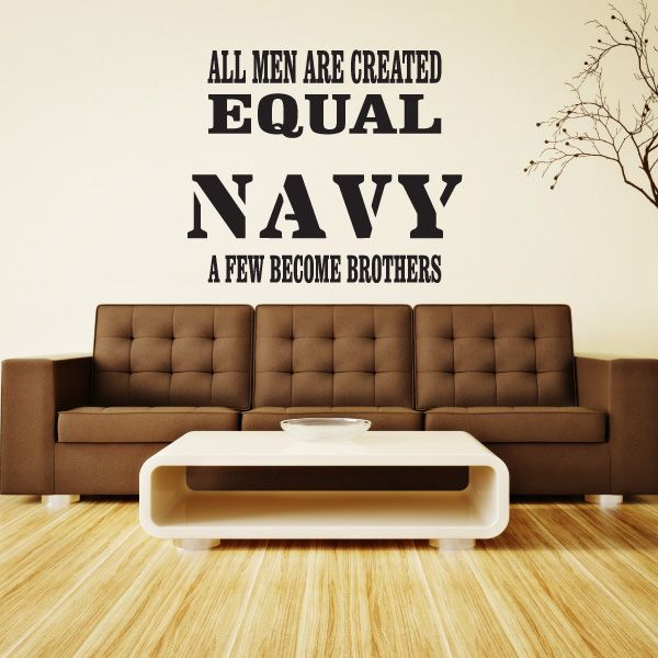 Image of All Men Are Created Equal Navy Decal