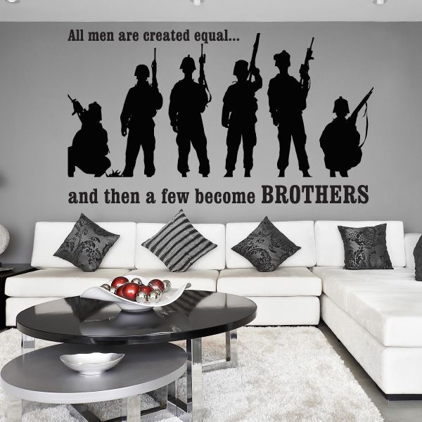 Image of All Men Are Created Equal Soldiers Decal