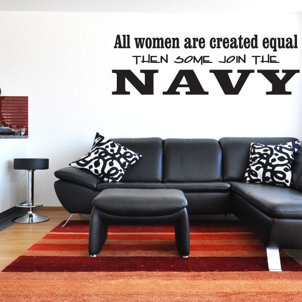 Image of All Women Are Created Equal Navy Decal