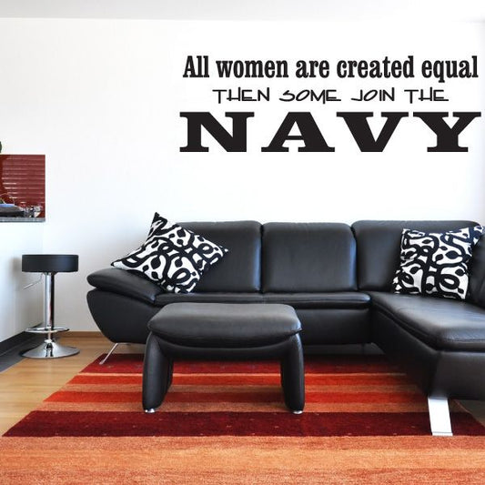 Image of All Women Are Created Equal Navy Decal