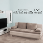 Wall decal with faith, trust, and a little pixie dust quote plus star icons