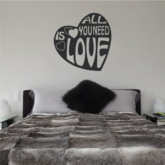 Image of All You Need Is Love Heart Wall Decal