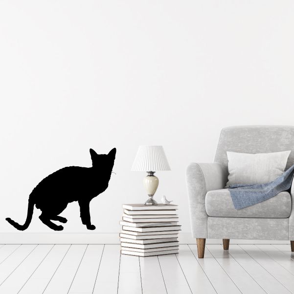 Image of Almost Sitting Cat Decal