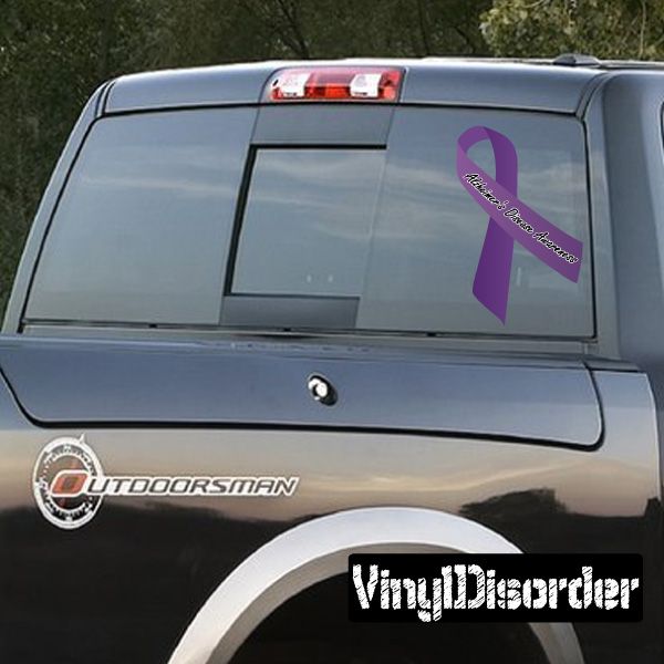 Image of Alzheimer's Disease Awareness Ribbon Vinyl Sticker