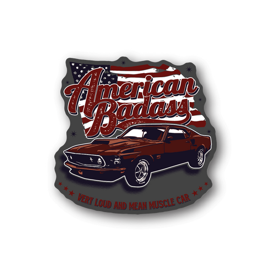 Image of American Badass Muscle Car Sticker