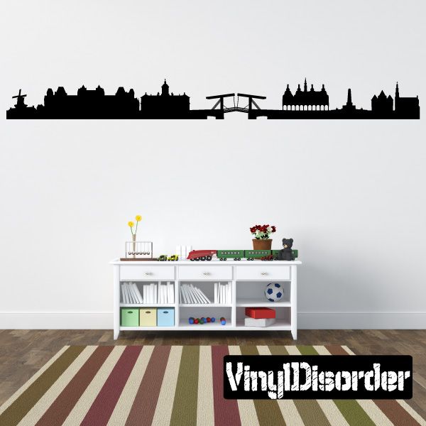 Image of Amsterdam Skyline Wall Decal