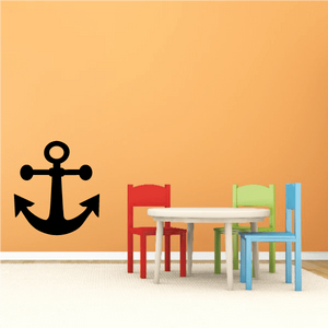Anchor decal with black anchor silhouette