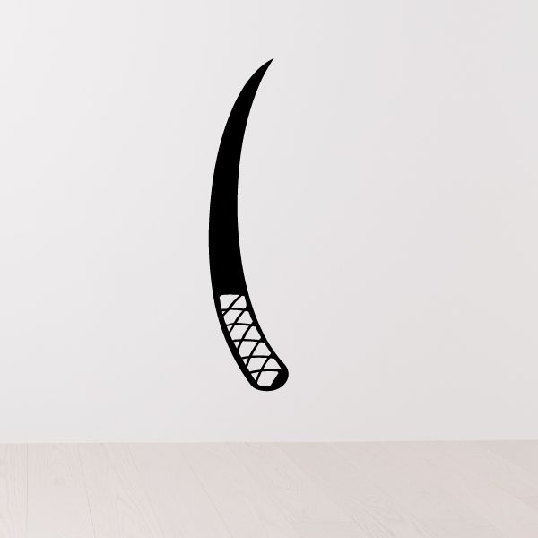 Ancient spike decal with black curved horn shape and grid detail
