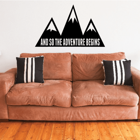 Image of And so the Adventure Begins Mountain Decal