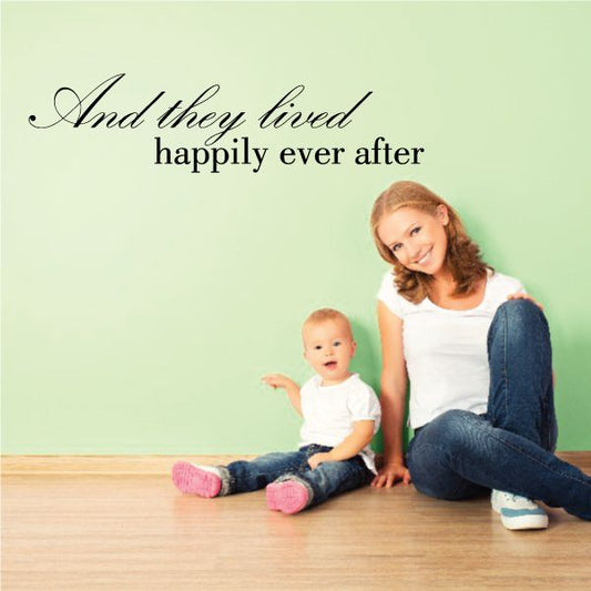 Image of And They Lived Happily Ever After Fairytale Wall Decal