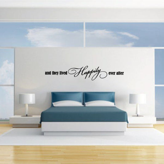 Image of And They Lived Happily Ever After Wedding Decal