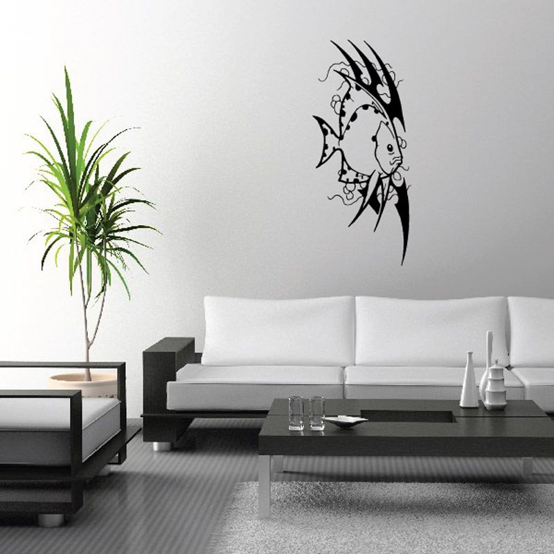 Image of Angel Fish and Tribal Razor Decal