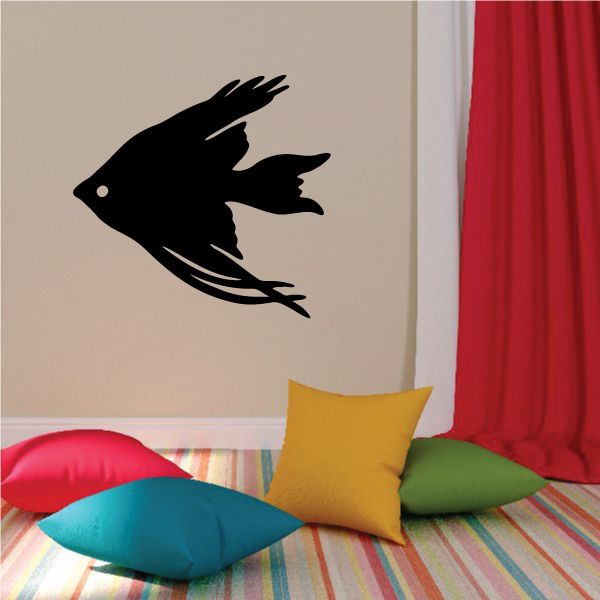 Image of Angel Fish Flowing Fins Decal