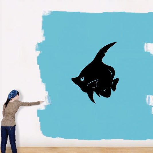 Image of Angel Fish Silhouette Decal