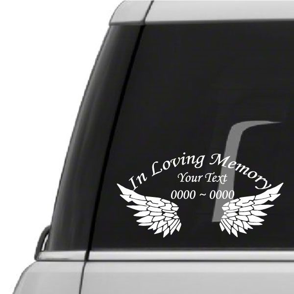 Image of Custom in Loving Memory Wings Stickers - ILMWings2