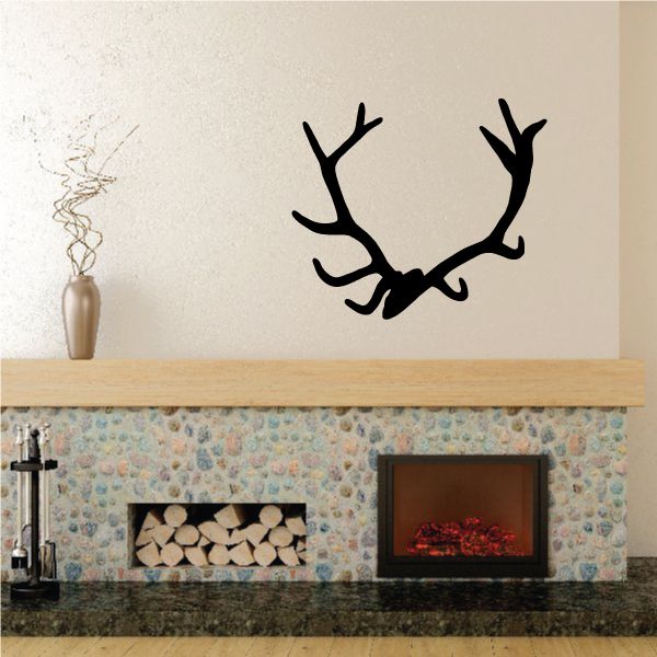 Image of Angled Elk Buck Horns Decal