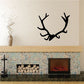 Angled elk antler decal, black horn design