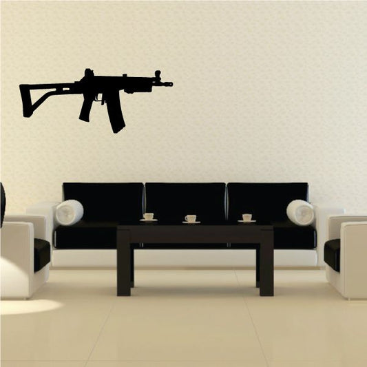 Image of Angled MP5 Rifle Decal