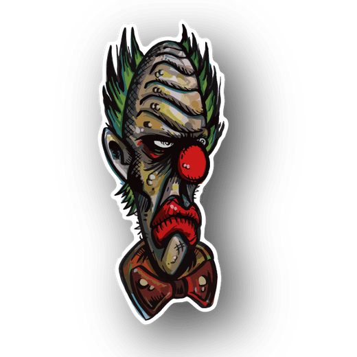 Angry Clown Vinyl Sticker