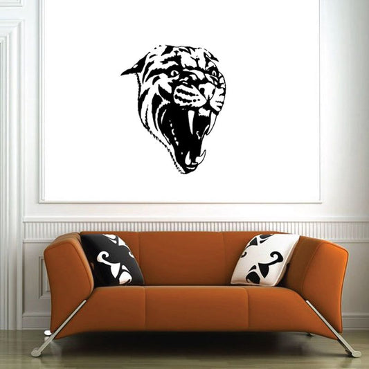 Image of Angry Cougar Head Decal