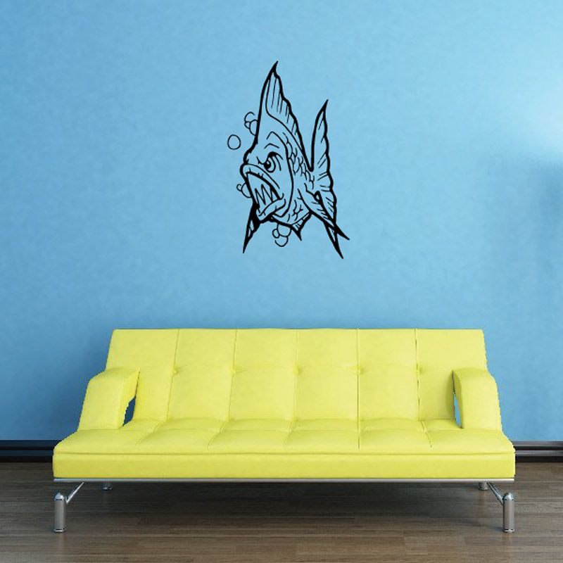 Angry Fish Glaring Decal – Vinyl Disorder