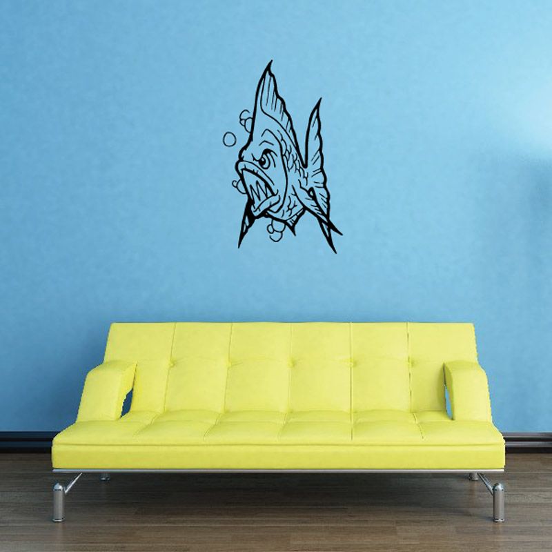 Image of Angry Fish Glaring Decal