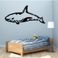 Angry killer whale wall decal, black stylized silhouette