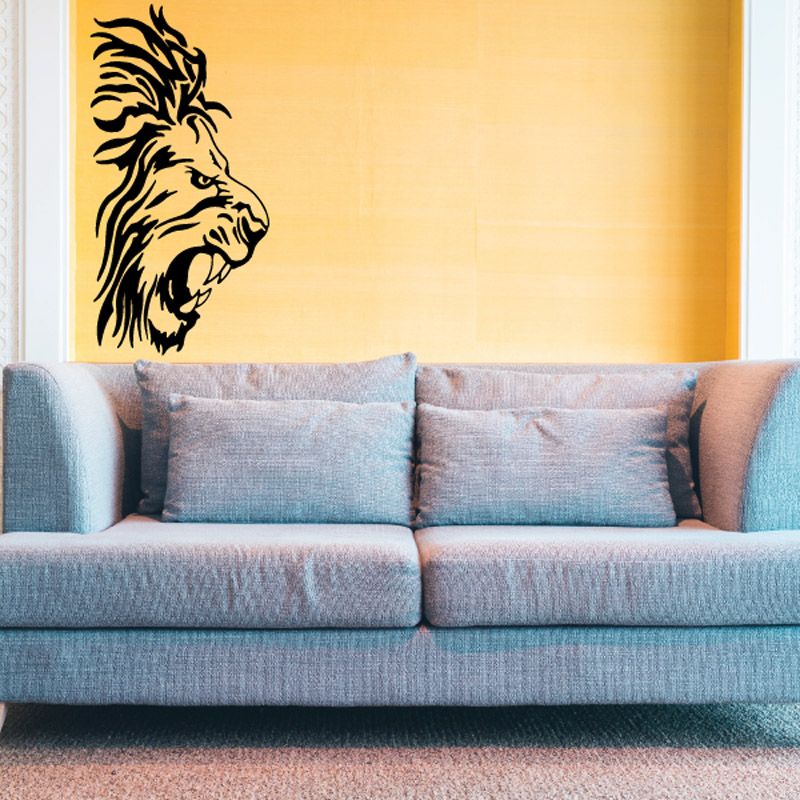 Image of Angry Lion Head Decal