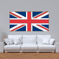 Rectangular Anguilla flag sticker with blue, white, and red cross design