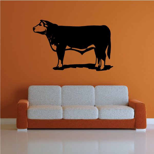 Image of Angus Cow Standing Decal