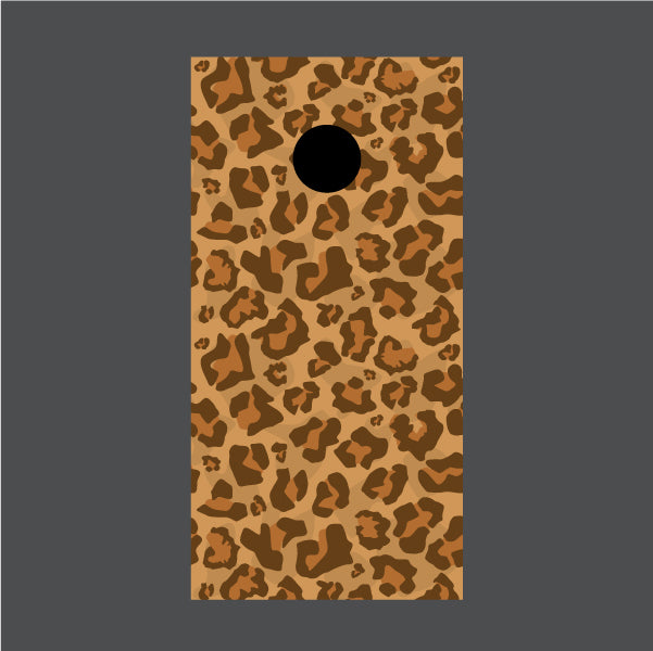 Image of Animal Print Cornhole Board Wraps