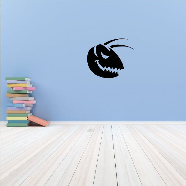 Ant head wall decal, black
