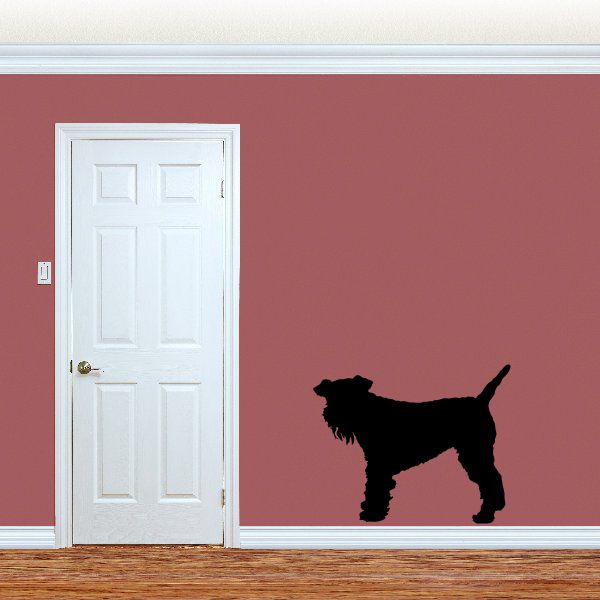 Apollo dog decal silhouette of a standing black dog