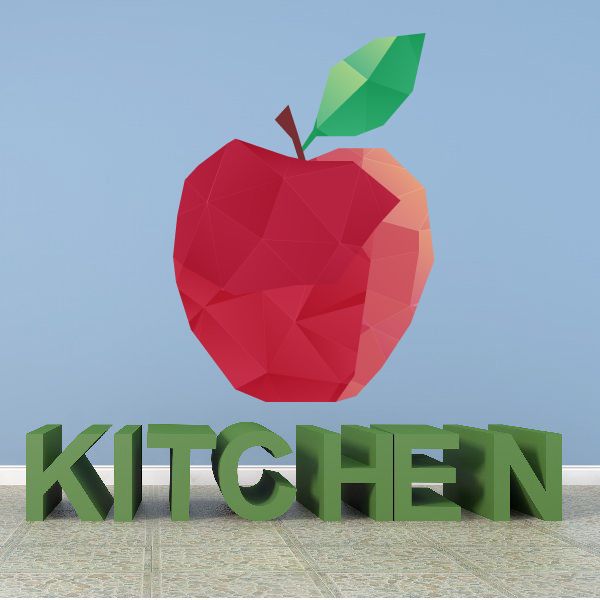 Image of Apple Wall Decal - Vinyl Decal - Car Decal - Idcolor018