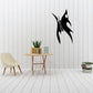Ghost wing butterfly wall decal, black silhouette wings