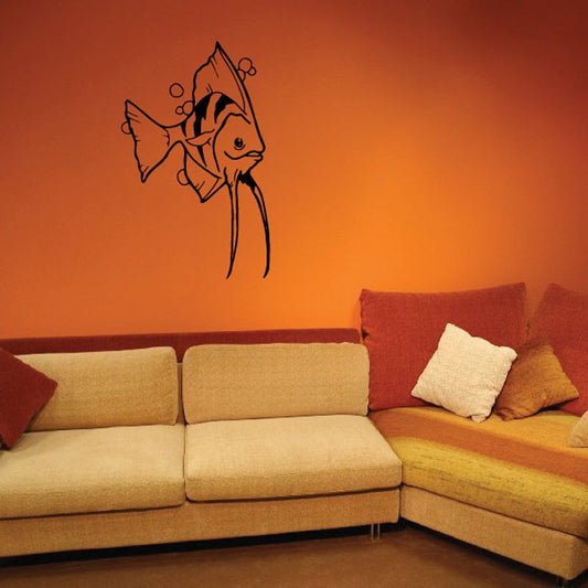 Image of Approaching Happy Angel Fish Decal