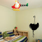Ostrich wall decal, black silhouette with long neck and legs