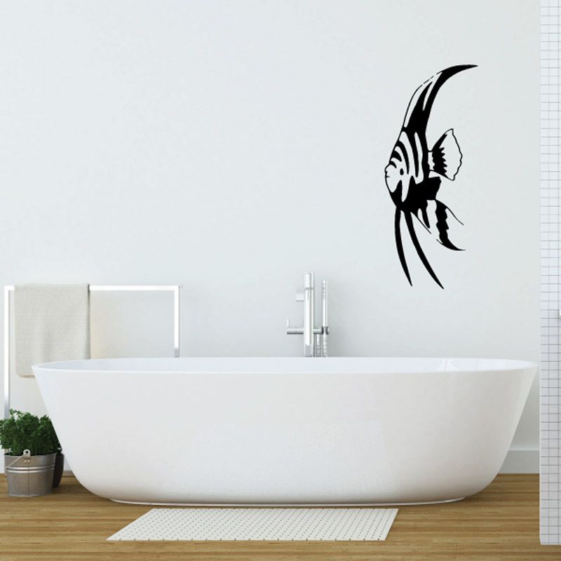 Image of Approaching Striped Angel Fish Decal