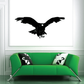 Black vulture wall decal with wings spread