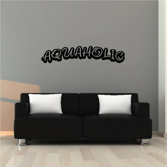 Image of Aquaholic Bumper Sticker - Vinyl Decal - Car Decal - 014