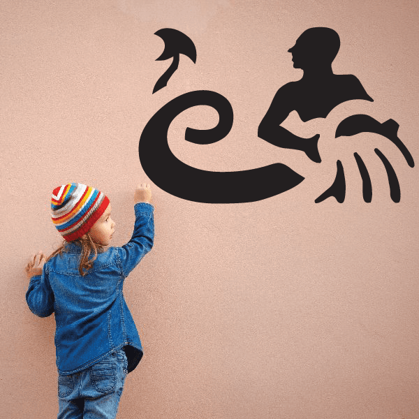 Aquarius mermaid wall decal, black zodiac mermaid silhouette with tail