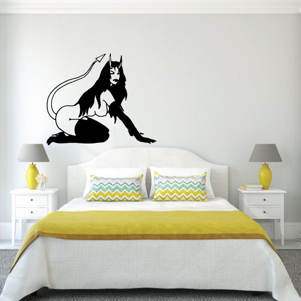 Image of Arched Back Devil Girl Decal