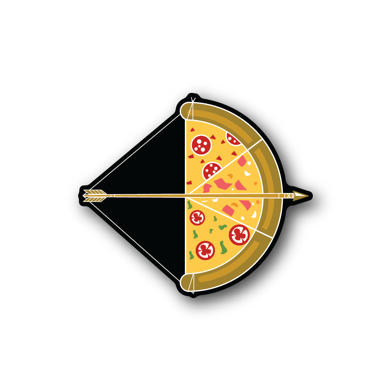 Image of Archery Pizza Sticker