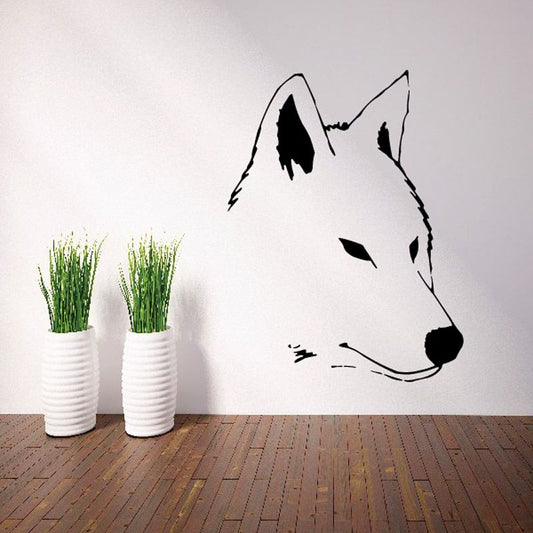 Image of Arctic Wolf Head Decal