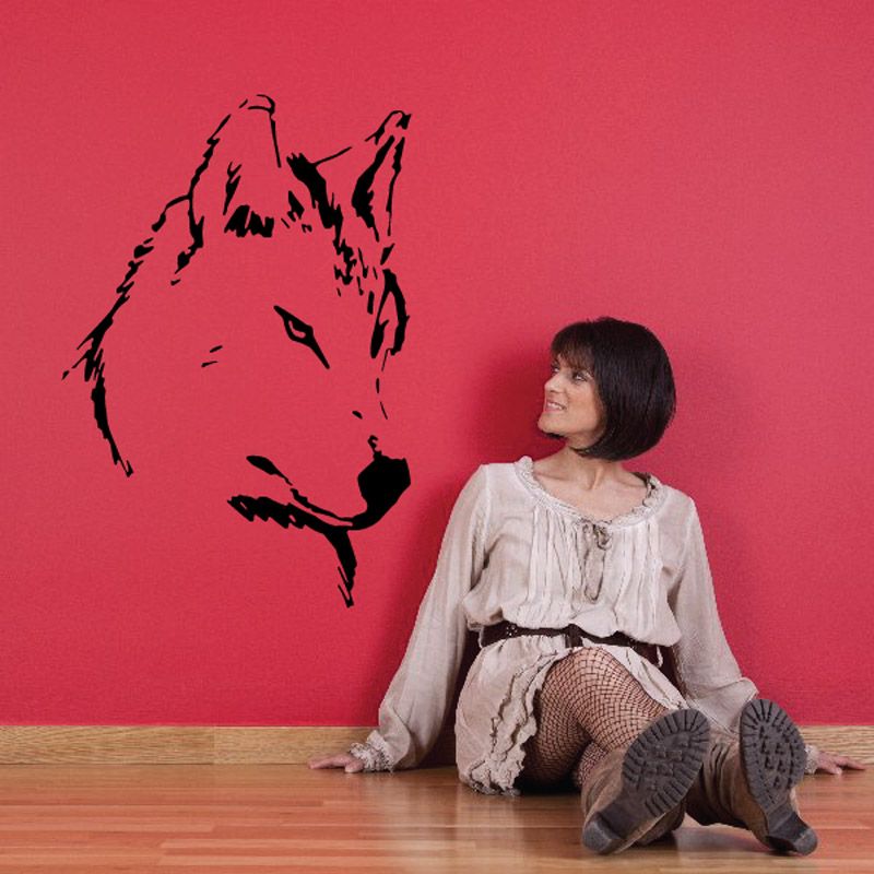 Image of Arctic Wolf Head Decal