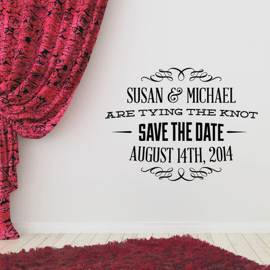 Image of Are Tying The Knot Save The Date Wedding Custom Decal