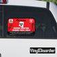 Zombie hunting permit sticker with Arizona text, red and black warning design