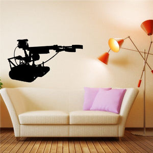 UGV drone decal with black silhouette of tracked vehicle and mounted turret