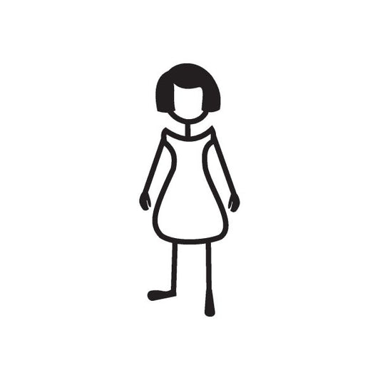 Image of Arms Down Girl in Dress Decal